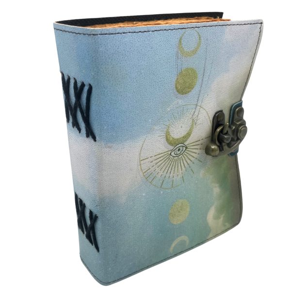 lbn-63_03 Cuaderno de Cuero - Fases de la Luna - 12,5x17,5cm