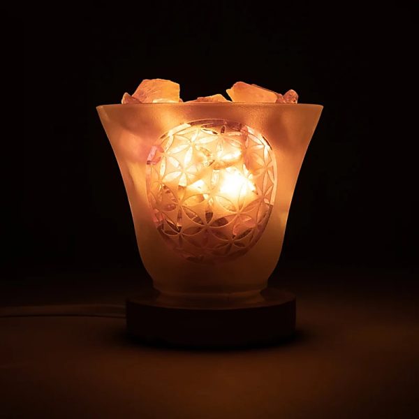 Lámpara de Cristal de la Flor de la Vida