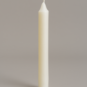 🕯️ Bujía Blanca de Parafina (17 × 2 cm) Minimalismo, pureza y luz ritual